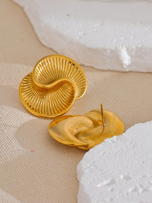 Texture waterproof stud earrings women fashion - product image