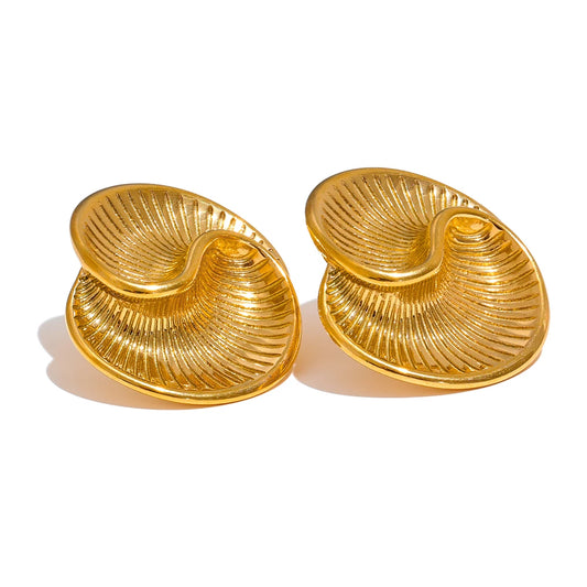 Texture waterproof stud earrings women fashion - product image