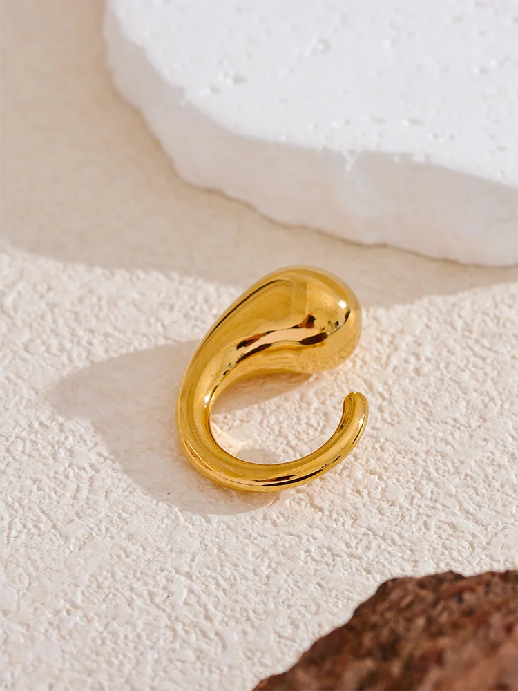 Thick contemporary statement wide ring - product image