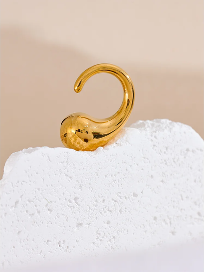 Thick contemporary statement wide ring - product image