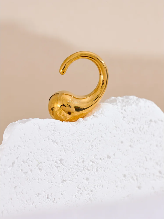 Thick contemporary statement wide ring - product image