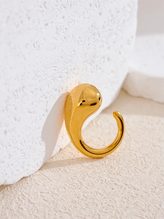 Thick contemporary statement wide ring - product image