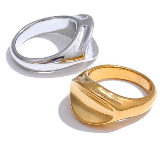 Thicker contemporary minimalist fashion ring - product image
