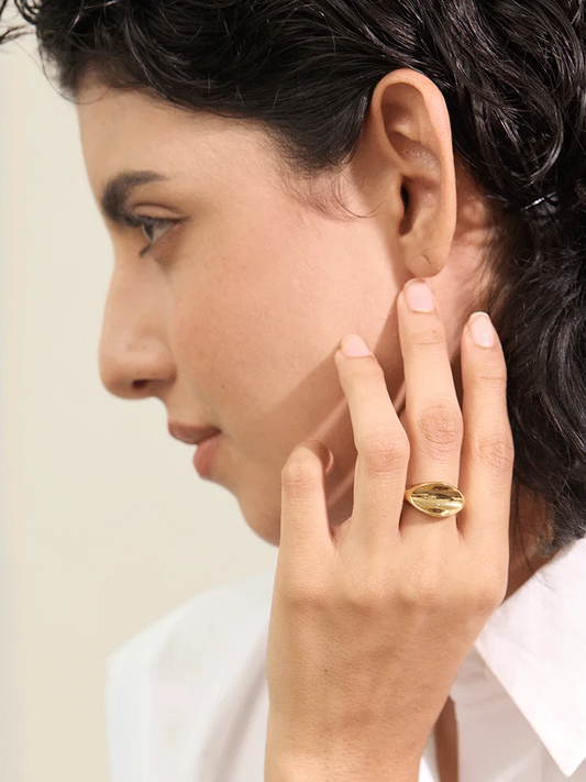 Thicker contemporary minimalist fashion ring - product image