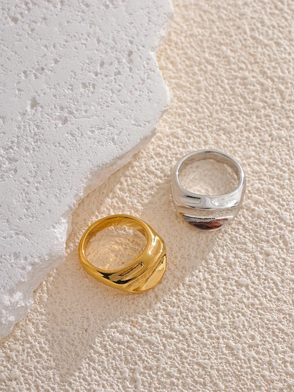 Thicker contemporary minimalist fashion ring - product image