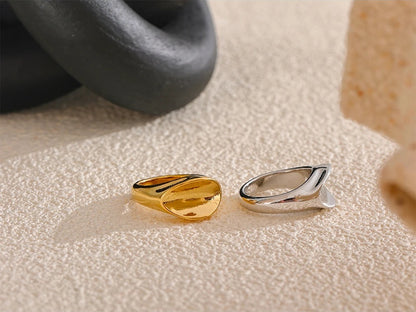 Thicker contemporary minimalist fashion ring - product image
