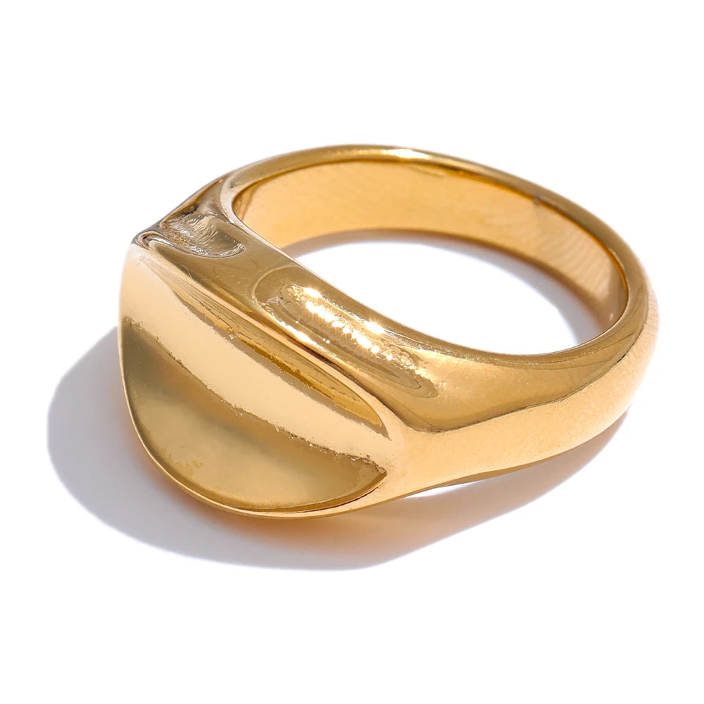 Thicker contemporary minimalist fashion ring - product image