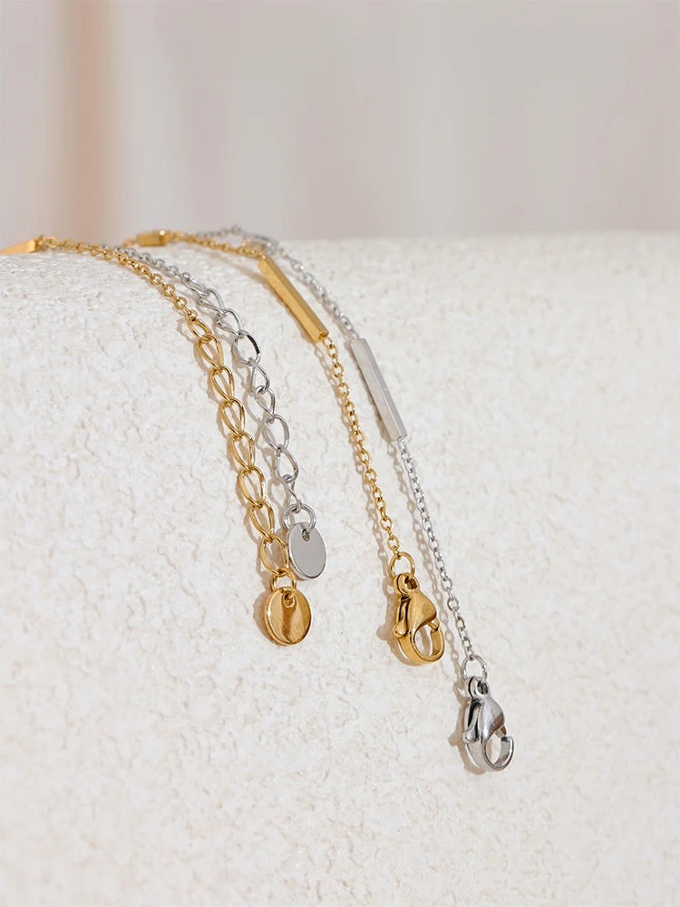 Thin chain zircon link minimalist bracelet - product image