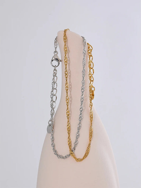 Thin chic chain metal bracelet - product image