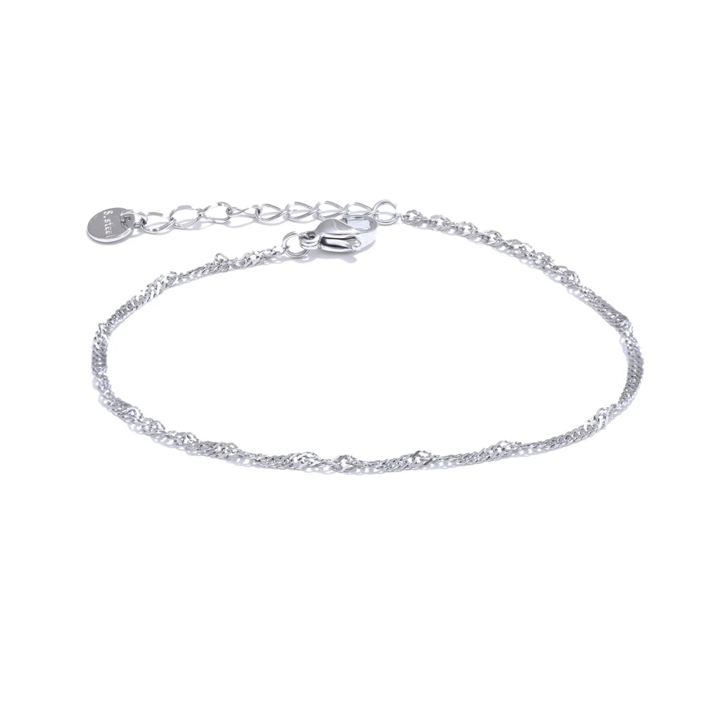 Thin chic chain metal bracelet - product image