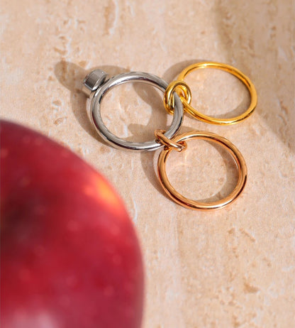 Three colors layered stacked finger ring - product image