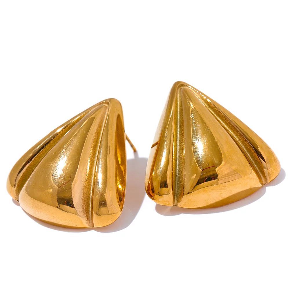Triangle versatile daily allergy-free stud earrings - product image