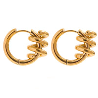 Twisted Modern Hoop Earrings Women