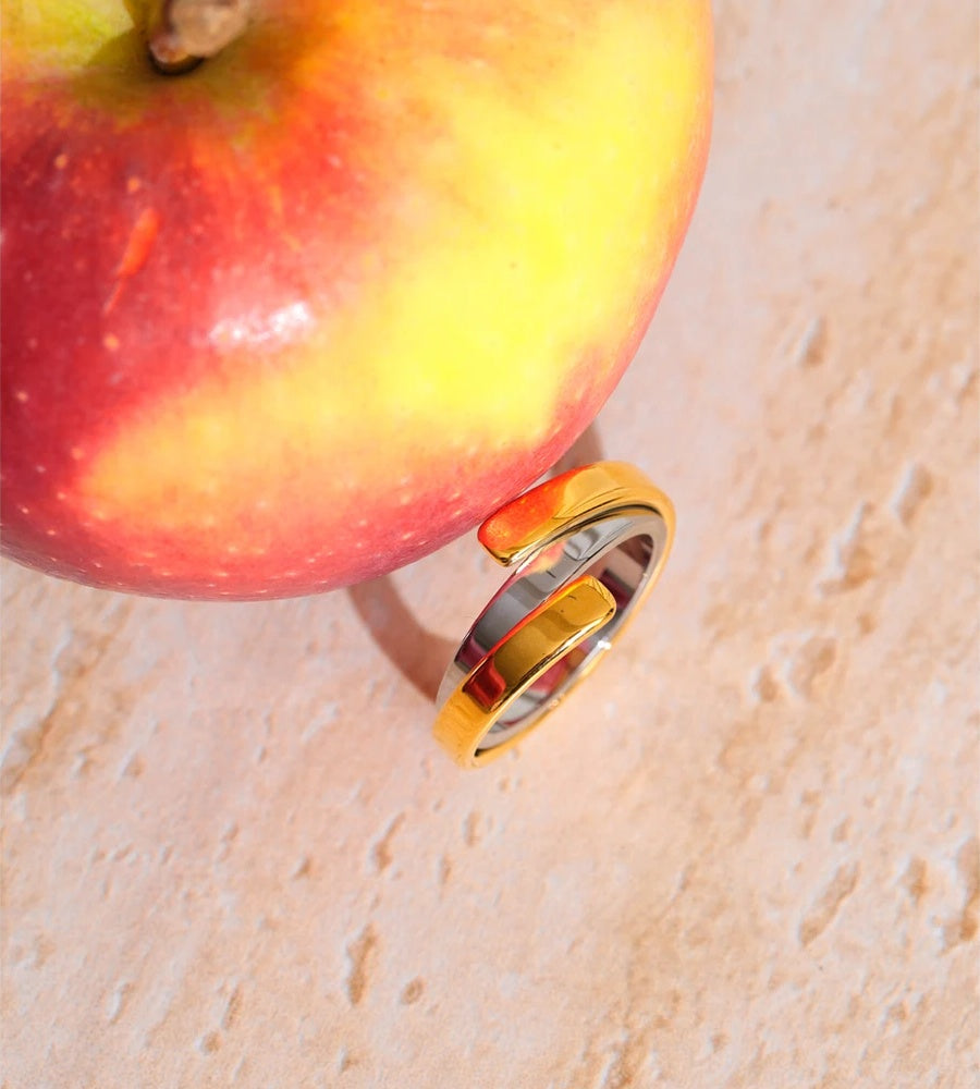 Two color minimalist modern finger ring - product image