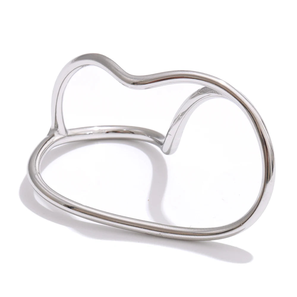 Two finger minimalist contemporary adjustable ring - product image