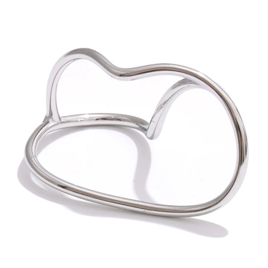 Two finger minimalist contemporary adjustable ring - product image