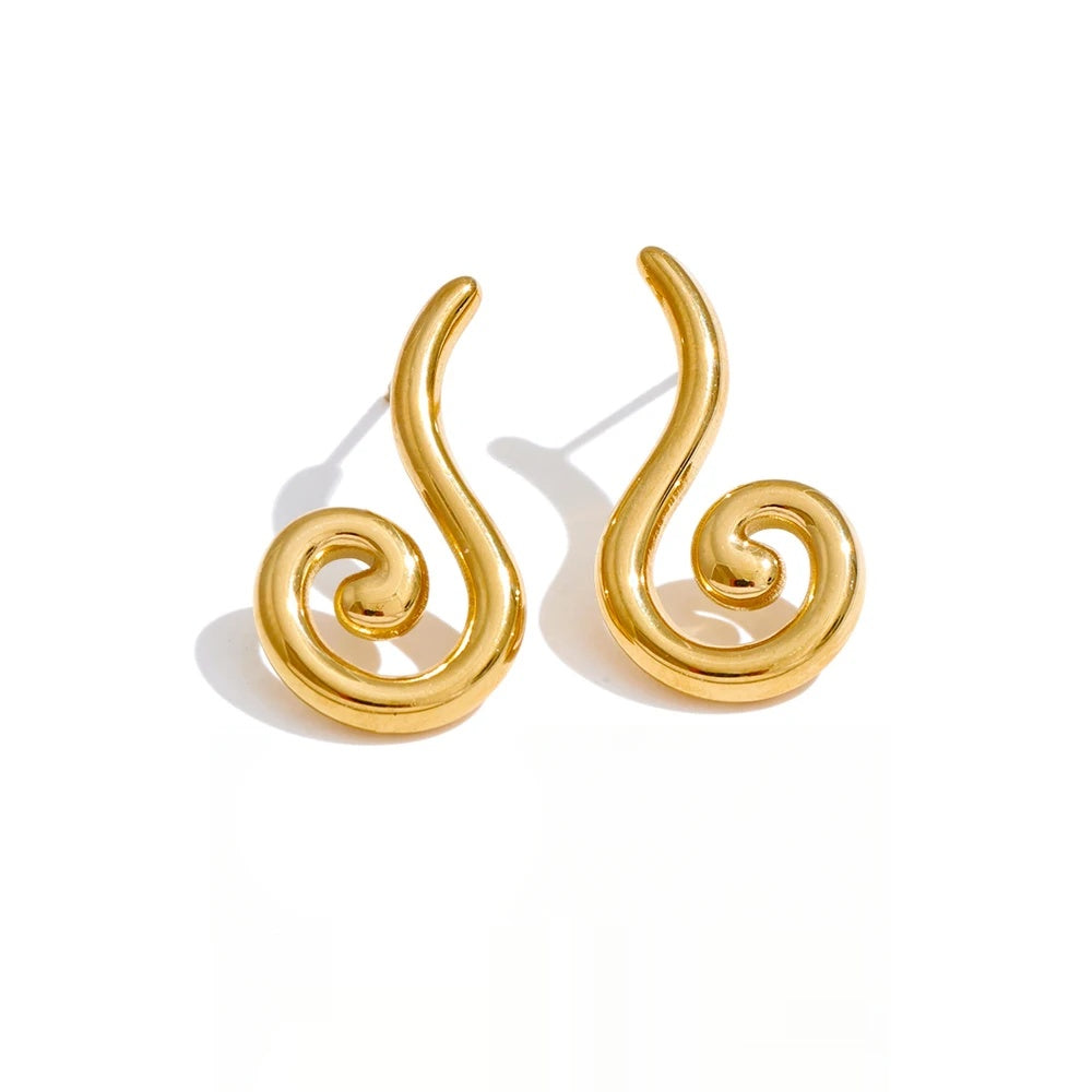 Unique modern push-back stud earrings - product image