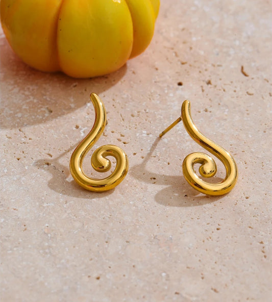 Unique modern push-back stud earrings - product image