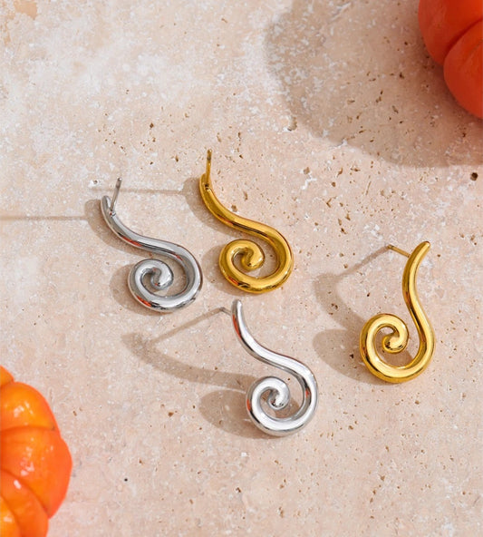 Unique modern push-back stud earrings - product image