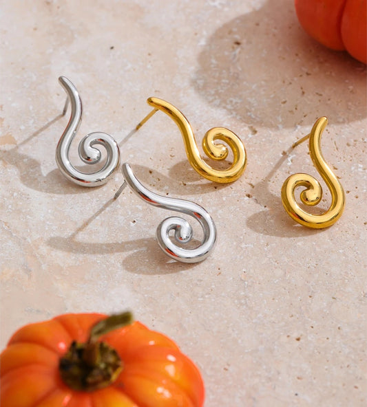 Unique modern push-back stud earrings - product image