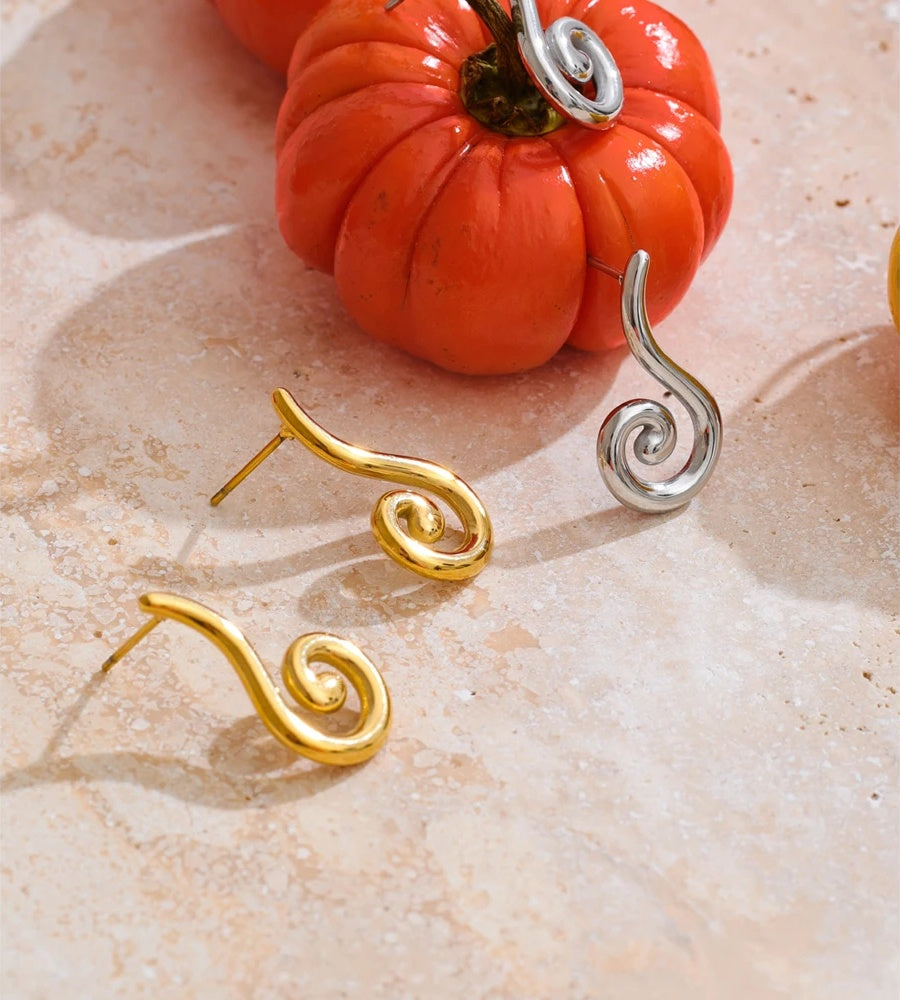 Unique modern push-back stud earrings - product image