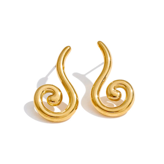 Unique modern push-back stud earrings - product image