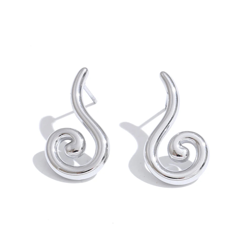 Unique modern push-back stud earrings - product image