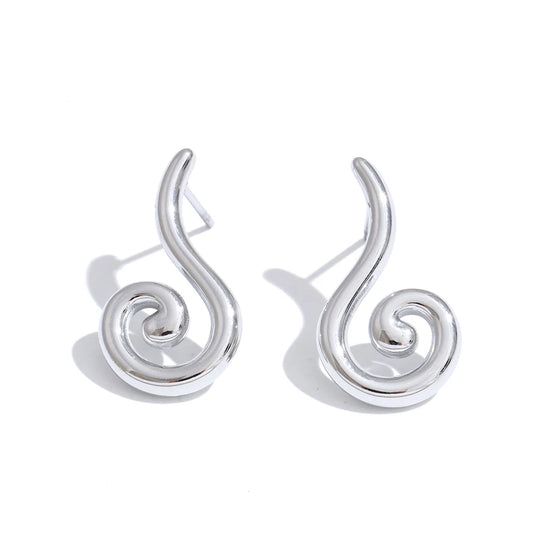 Unique modern push-back stud earrings - product image