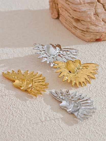 Unique portrait metal individualistic stud earrings - product image