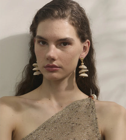Unique resin minimalist drop earrings - product image
