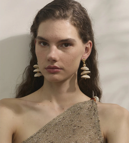 Unique resin minimalist drop earrings - product image