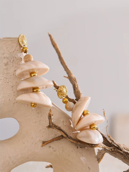 Unique resin minimalist drop earrings - product image