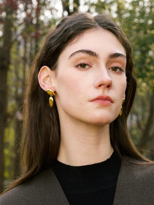 Unique small drop modern dangle earrings - product image