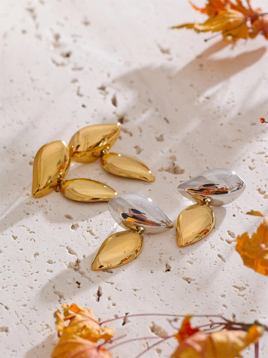Unique small drop modern dangle earrings - product image