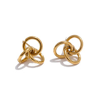 Unique Stainless Steel Circle Stud Earrings
