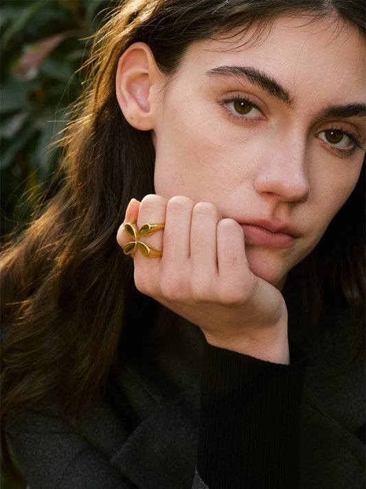 Unique wide open minimalist stylish finger ring - product image