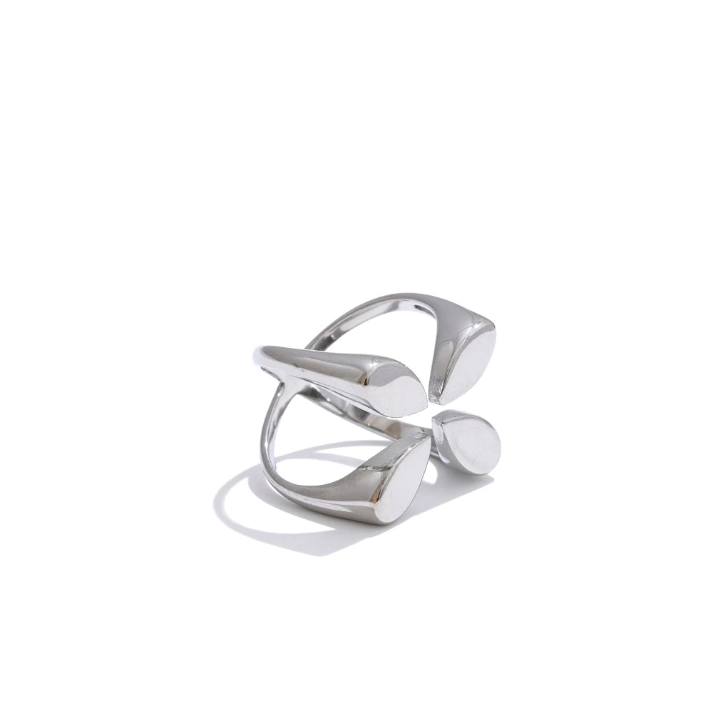Unique wide open minimalist stylish finger ring - product image