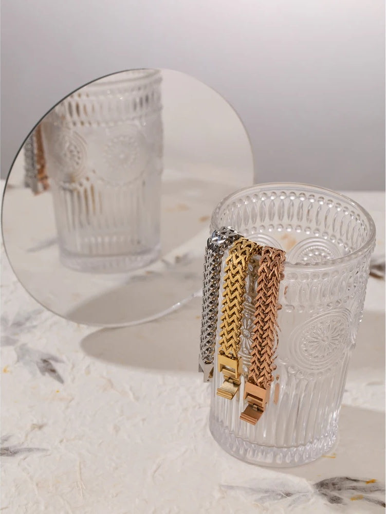Unisex cuban link chain bracelet bangle - product image