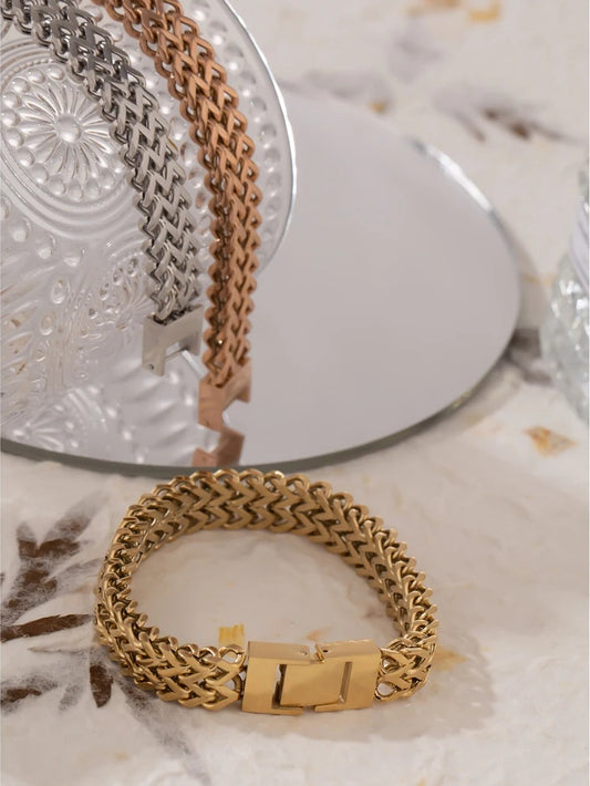 Unisex cuban link chain bracelet bangle - product image