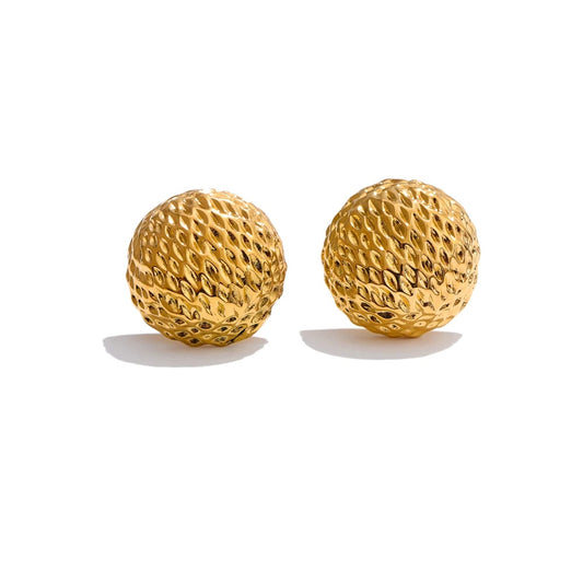 Vintage round stud earrings for women - product image