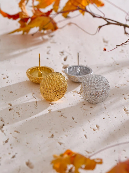 Vintage round stud earrings for women - product image