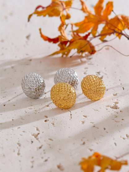 Vintage round stud earrings for women - product image