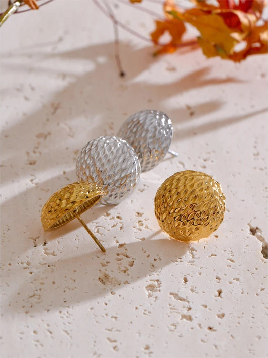Vintage round stud earrings for women - product image