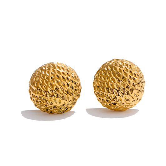 Vintage round stud earrings for women - product image