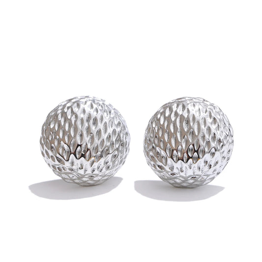 Vintage round stud earrings for women - product image