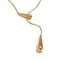 Water Drop Long Adjustable Pendant Necklace Women