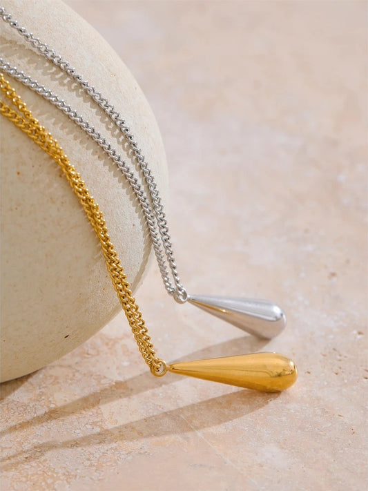 Water drop minimalist chic pendant necklace - product image