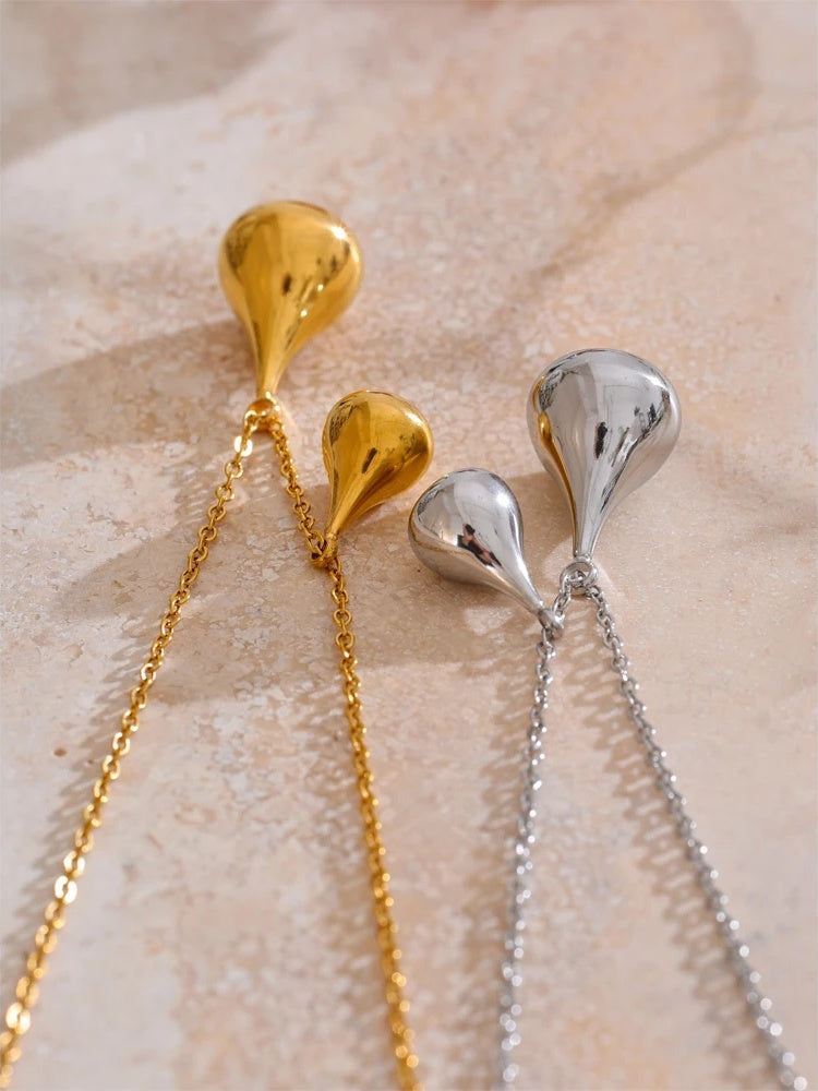 Water drop teardrop pendant necklace rust proof - product image