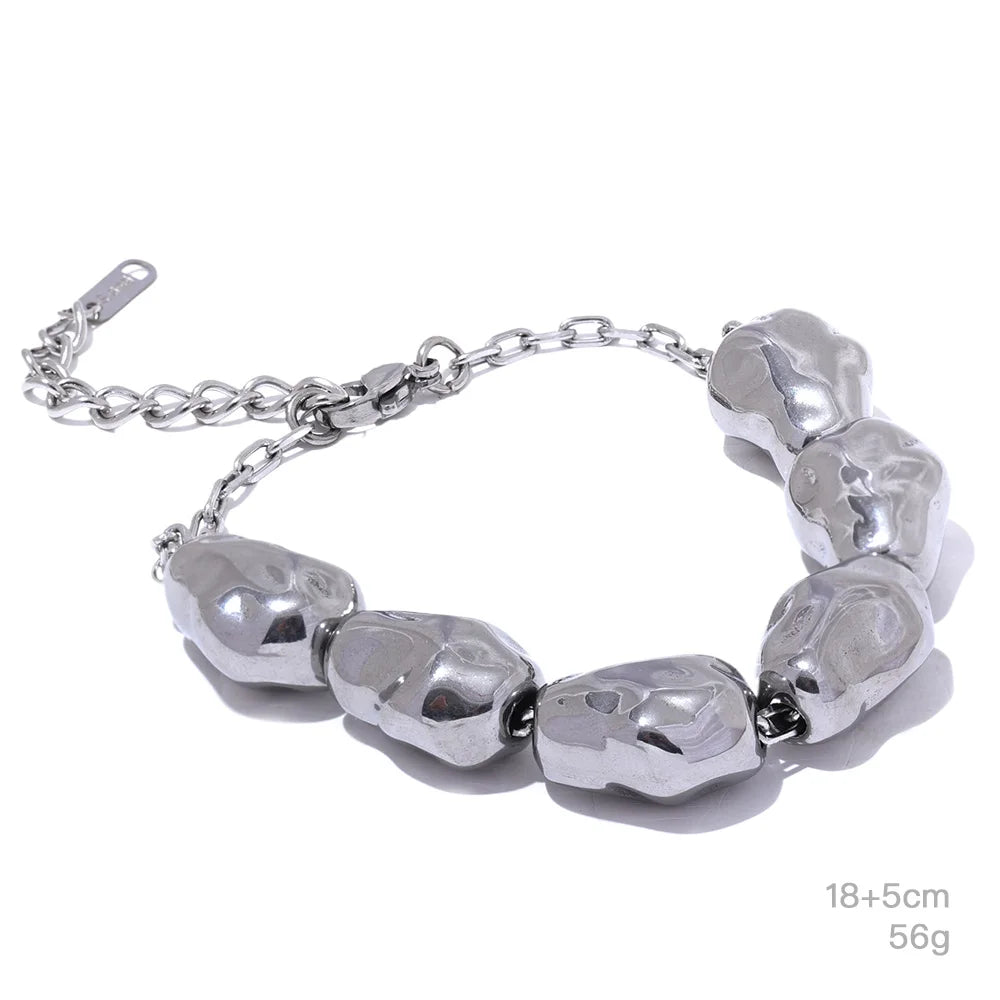 Waterproof contemporary necklace bracelet set - product image