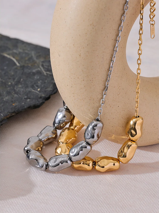 Waterproof contemporary necklace bracelet set - product image